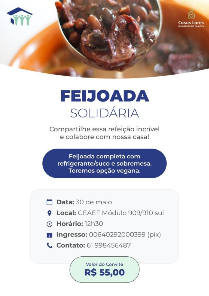 Folder Feijoada Solidária