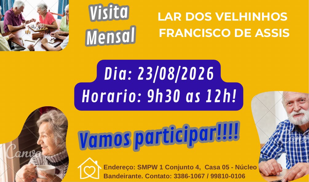 Lar dos Velhinhos Francisco de Assis - 23/08/2026