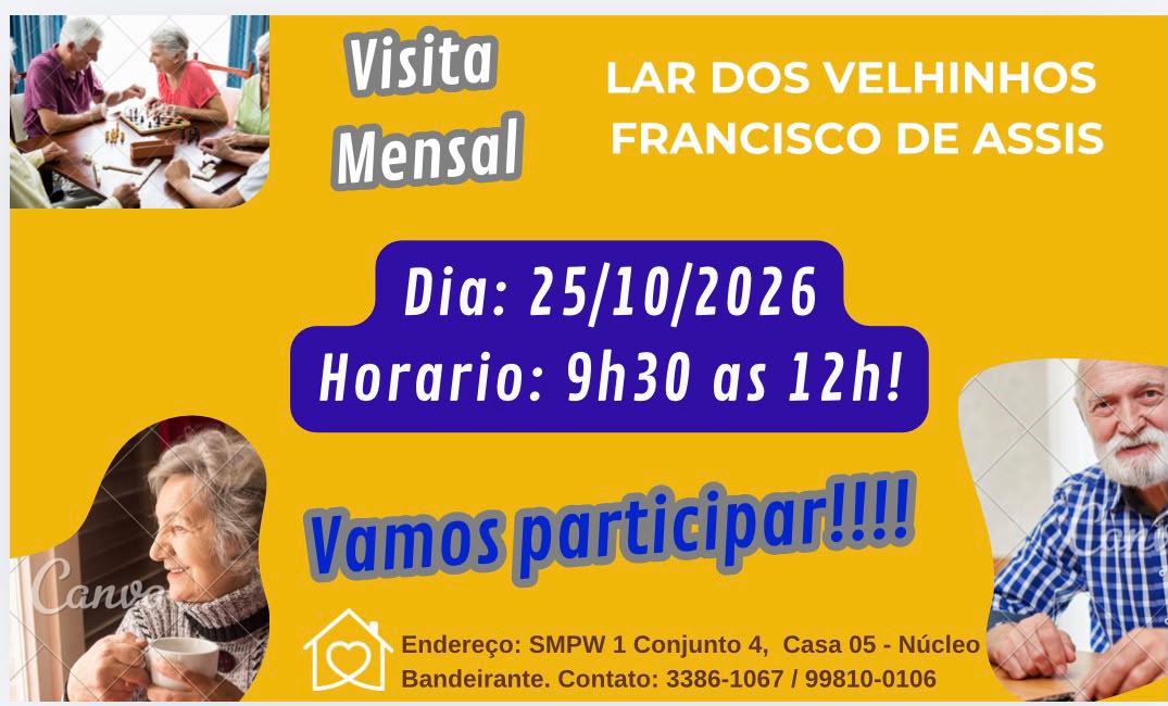 Lar dos Velhinhos Francisco de Assis - 25/10/2026